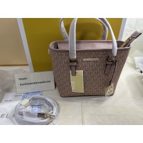 Michael Kors Jet Set Travel Leather Tote Bag Pink
