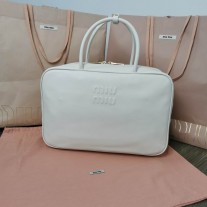 Miu Miu Leather Top-Handle Bag White