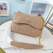 Miu Miu Matelassé Leather Chain Bag Cameo
