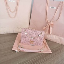 Miu Miu Matelassé Nappa Leather Mini-Bag 5BP065 Pink