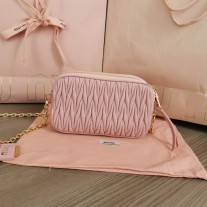 Miu Miu Matelassé Nappa Leather Mini-Bag Pink