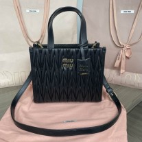 Miu Miu Nappa Leather Tote 5BG263 Black