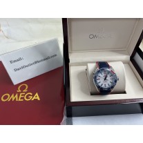 Omega Seamaster Planet Ocean 600m Watch 43.5mm Steel On Rubber Strap Blue