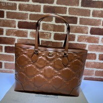 Gucci Ophidia GG Matelassé Medium Tote Brown