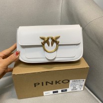 Pinko Love Pocket Simply Shoulder Bag White