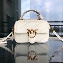 Pinko Love Square Quilt Bag White