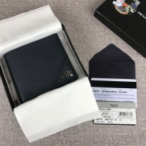 Prada Men Saffiano Leather Bifold Wallet Black