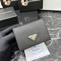 Prada Small Saffiano Leather Wallet 1MV021 Black