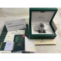 Rolex Datejust Diamond Bezel Watch 41mm Black Roman Dial