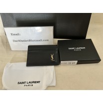 Saint Laurent Tiny Cassandre Card Case Smooth Leather Black 607603