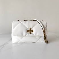 Tory Burch Kira Diamond Quilt Convertible Shoulder Bag White