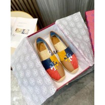 Tory Burch Logo Patchwork Espadrilles Multicolour