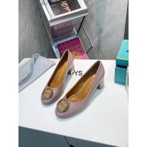 Tory Burch Multi Logo 55MM Leather Pump Taro
