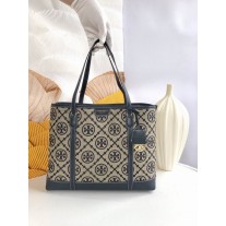 Tory Burch Perry T Monogram Triple-Compartment Tote