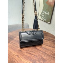 Tory Burch Small Fleming Convertible Shoulder Bag Black