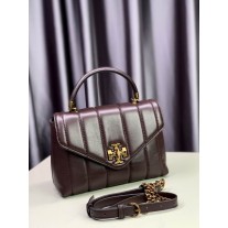 Tory Burch Small Kira Quilted Satchel Coffee