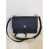 Tory Burch Small T Monogram Shoulder Bag Black