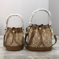 Tory Burch T Monogram Bucket Bag Brown