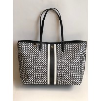 Tory Burch T Zag Tote Large Canvas Black