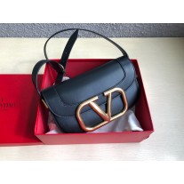 Valentino Garavani Super V Bag Calfskin Black