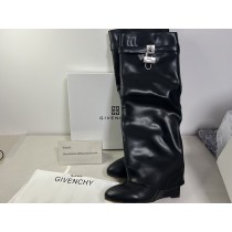 Shark leather boots Givenchy Black