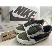 Travis Scott Jordan 1 Olive Sneakers