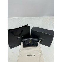 Saint Laurent YSL Envelope Pouch Bag in Grained Leather
