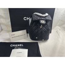 Chanel Mini Urban Spirit Backpack Black Caviar Gold