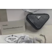 Prada Triangle Crystal Mini Bag