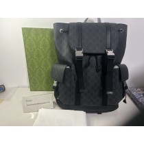 Gucci Backpack Sherry Line GG Supreme Leather Black 