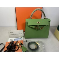 Hermes Kelly Mini Epsom Vert Yucca Sellier Gold Hardware