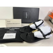 Cassandra sandals in patent leather in Black | Saint Laurent
