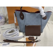 Louis Vuitton Hina Handbag Mahina Leather PM Blue