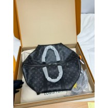 Louis Vuitton Keepall 55 Bandouliere Monogram Eclipse Travel Bag Black