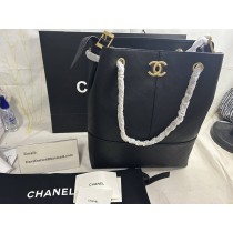 Chanel Calfskin Stitched Hobo Black 