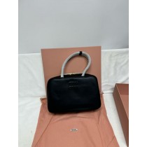 Miu Miu Leather Top-Handle Bag Black