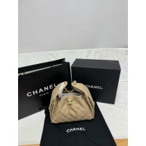 Chanel Beige Caviar small Hobo Tote 25cm Bag 