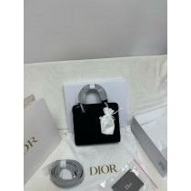 Christian Dior Velvet Mini Lady Bags - Black 