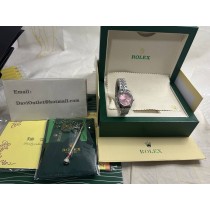 Rolex DateJust Pink Dial Replica Women's Watch Roman
