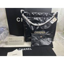 Chanel 22 Mini Bag Shiny Calfskin Navy