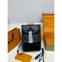 Louis Vuitton Men's Monogram Eclipse Saumur Backpack Black