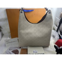Louis Vuitton Carmel Mahina Hobo Bag Cream in Calfskin