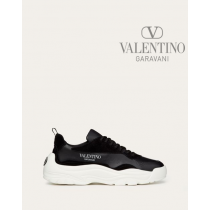 Real quality fake valentino canada Gumboy Calfskin Sneaker for Man in Black