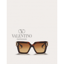 Shop replica valentino canada yorkdale I - Squared Acetate Vlogo Frame for Woman in Brown/gradient Brown