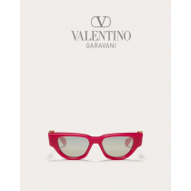 Knock off valentino canada store Ii - Cat Eye Acetate Vlogo Frame for Woman in Fuchsia/silver