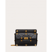 Fake Valentino toronto Large Roman Stud The Shoulder Bag In Nappa With Chain for Woman in Black