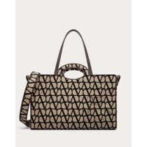 Buy knockoff valentino canada online Le Troisieme Toile Iconographe Shopping Bag for Man in Beige/black