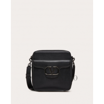 Knock off valentino canada store Locò Crossbody Calfskin Bag for Man in Black