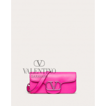 Cheap valentino canada stores Locò Crossbody Calfskin Bag for Man in Pink Pp