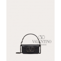 Knockoff valentino Ottawa Locò Small Shoulder Bag In Calfskin for Woman in Black